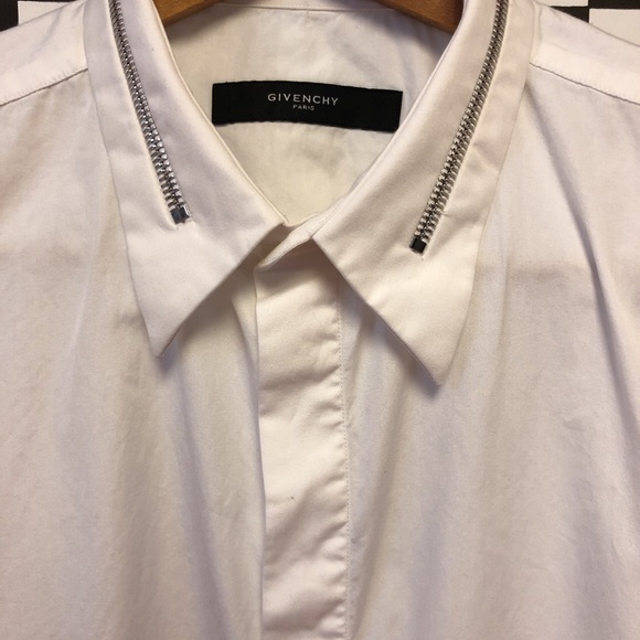 Givenchy Paris Zip Inlay Cotton Shirt - Picture 2 of 5